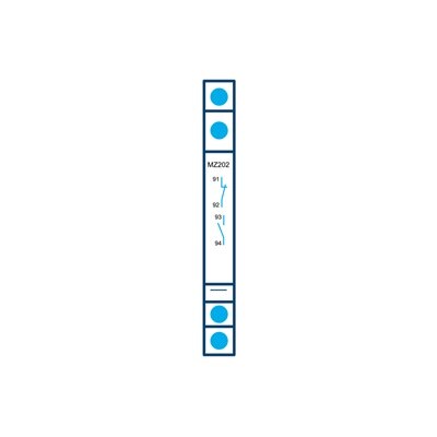 Illustration Schaltkontakte für Hager MZ202 Signalkontakt für MCB RCBO (FI-Schalter)