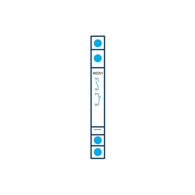 Illustration Schaltkontakte für Hager MZ201 Hilfskontakt für MCB RCBO (FI-Schalter)