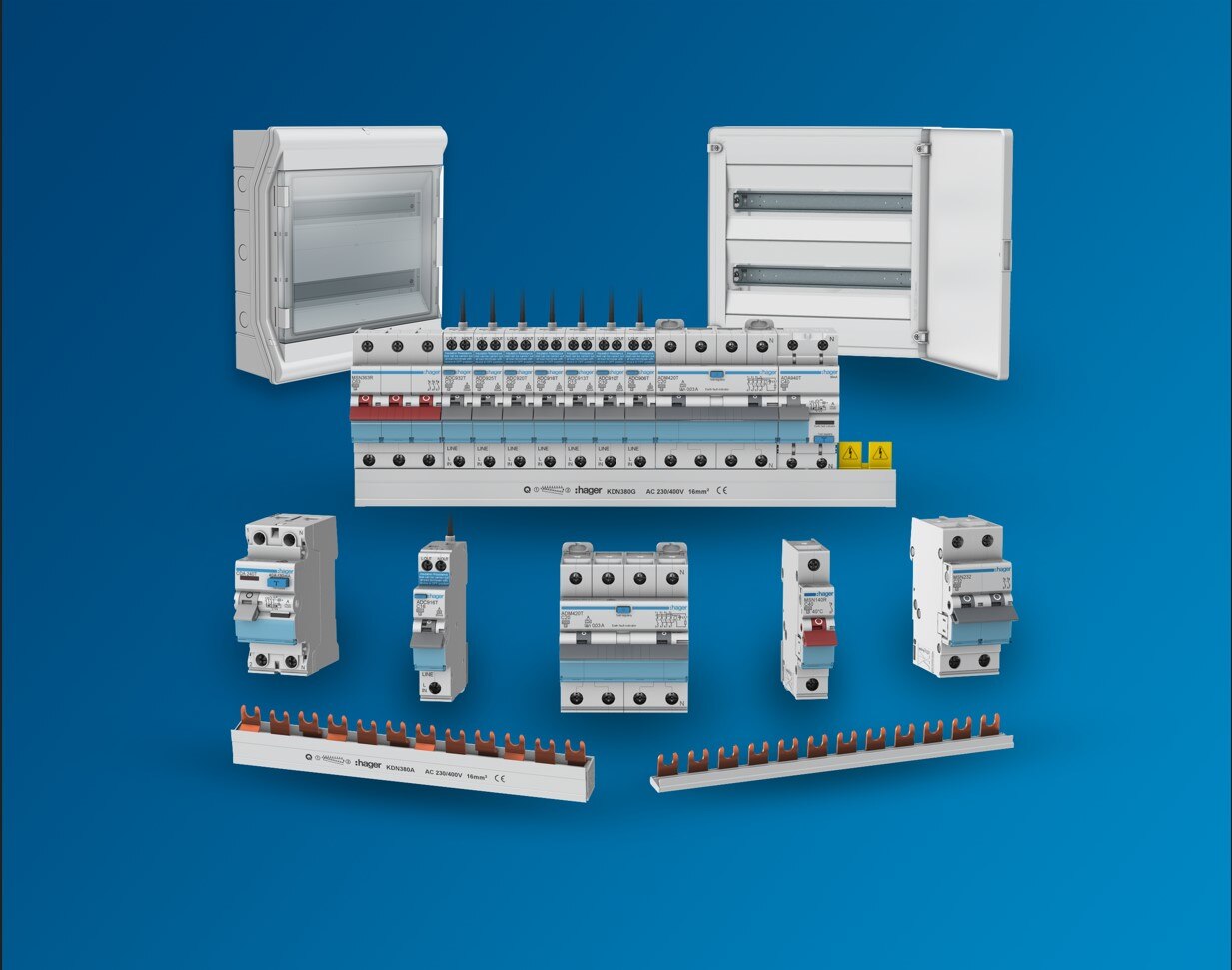 Busbar Link Rcbo Residential Residual Current Breaker with over-current