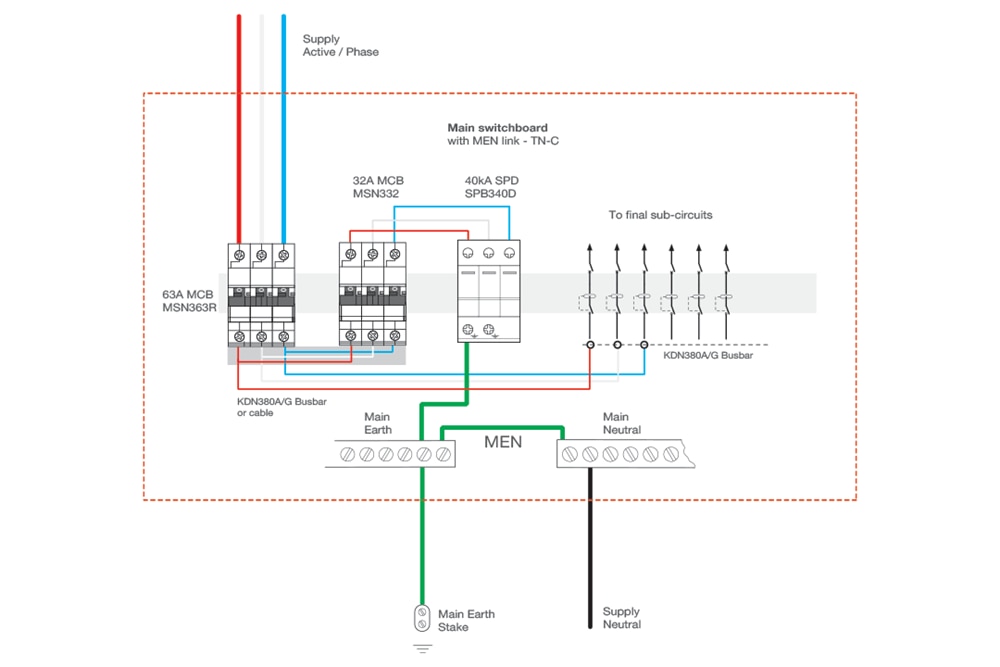 surge_three phase_wiring diagram