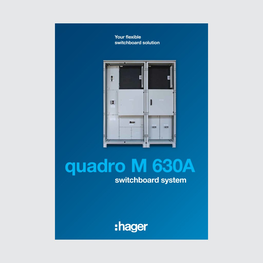 Hager quadro M 630A switchboard system for flexible electrical solutions