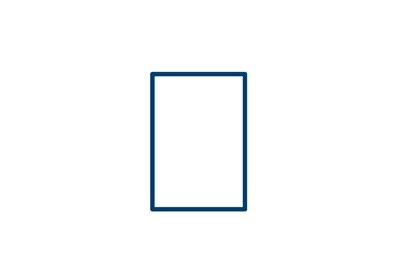 Illustration Kunststofftür mit oder ohne Lüftungsschlitze für Feldverteiler Unterputz von Hager