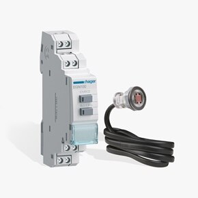 Seitenansicht vom EGK101, dem Set mit digitaler Multifunktions-Zeitschaltuhr und Helligkeitsfühler