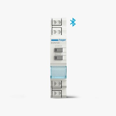 Frontansicht der digitalen EGN100 1-Kanal Multifunktions-Zeitschaltuhr mit Bluetooth-Konfiguration
