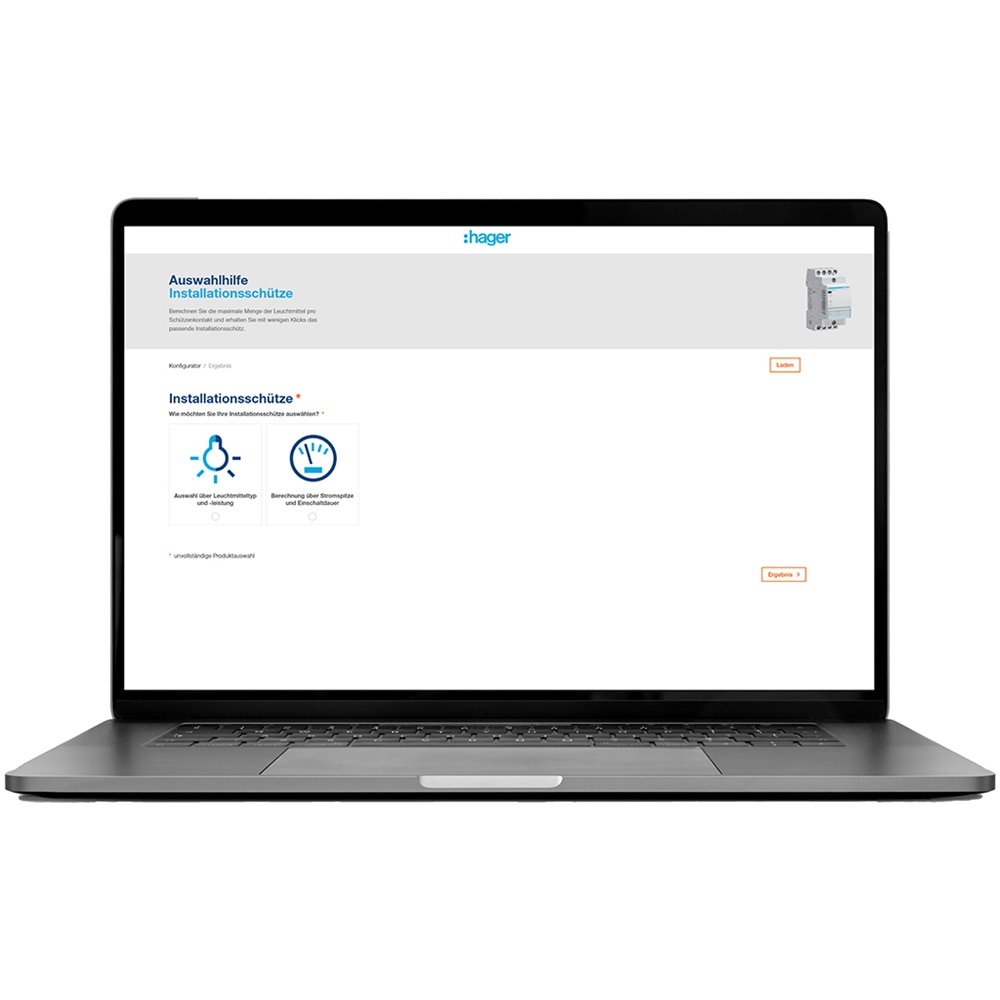 Konfigurator Installationsschütze