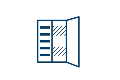 Illustration Leitungsöffnungen des Feldverteilers Unterputz von Hager