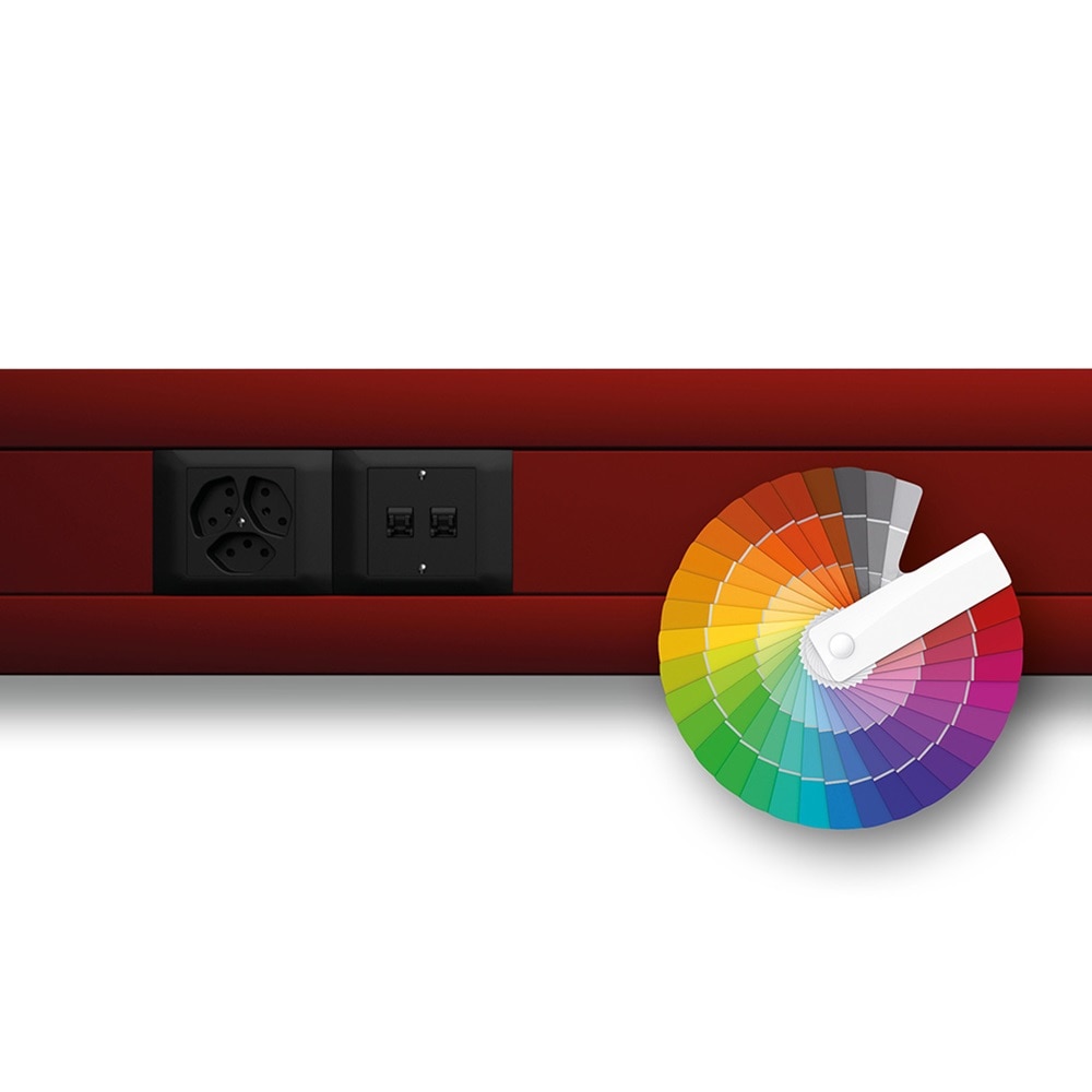 tehalit Kabelkanäle werden in der Hager Manufaktur in allen RAL-Wunschfarben umgesetzt.