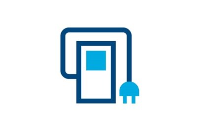 Icon einer elektrischen Zapfsäule.