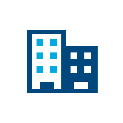 Icon von zwei Hochhäusern.