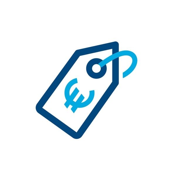 Icon eines Discount-Etiketts.