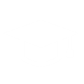 Icon eines Doktorhuts, Sinnbild für Bildung.