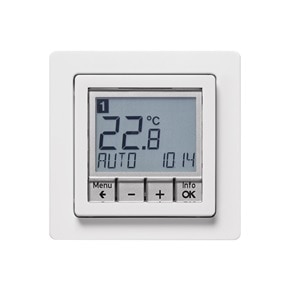 Frontansicht vom Berker S.1 Temperaturregler für Heizung, Lüftung und Klimatechnik (HLK)