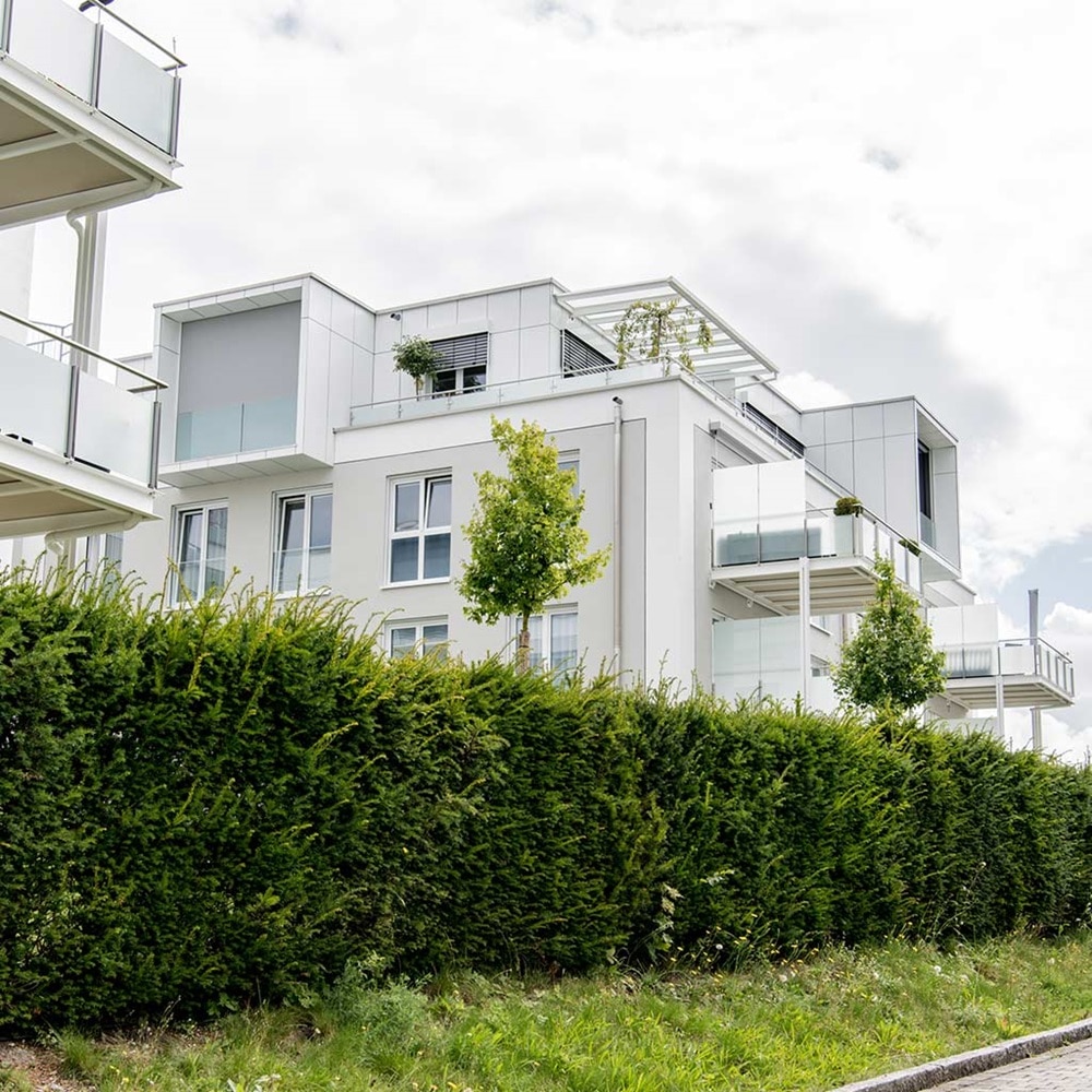 Außenansicht der smarten Wohnanlage "Am Sonnenbühl" in Bad Dürrheim.