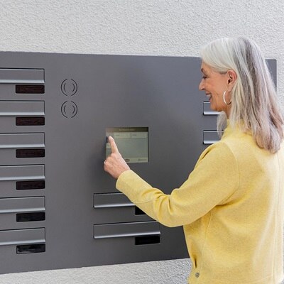 Das Elcom Paketbox-Interface in der Anwendung.