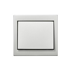 Frontalansicht Berker K.5 Lichtschalter mit 1-fach Wippe und eckigem Rahmen in Silber