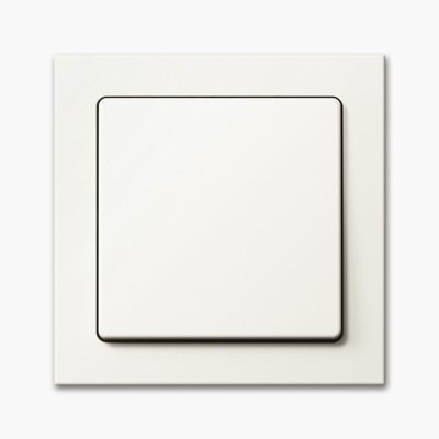 Frontalansicht Berker Q.3 Lichtschalter mit 1-fach Wippe und Rahmen in Weiß