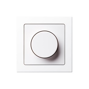 Frontansicht Berker LED Dimmer im 1fach Rahmen des Schalterprogramms Q.3.