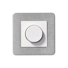 Frontansicht Berker LED Dimmer im 1fach Rahmen des Schalterprogramms Berker Q.7.