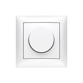 Frontansicht Berker LED Dimmer im 1fach Rahmen des Schalterprogramms Berker S.1.