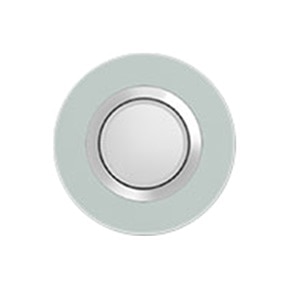 Frontansicht Berker LED Dimmer im 1fach Rahmen des Schalterprogramms Berker Serie Glas.