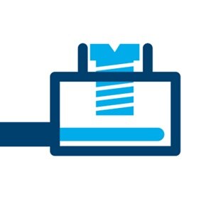 Piktogramm zur Illustration einer lockeren Schraubverbindung, Darstellung einer Schraubklemme mit fehlenden Kontakt Schraube und Leiter