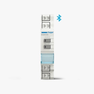 Frontansicht der digitalen EGN100 1-Kanal Multifunktions-Zeitschaltuhr mit Bluetooth-Konfiguration