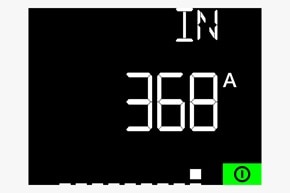 Anzeige der Stromstärke zu IN als Zahl auf Display Hager Auslöseeinheit sentinel LI/LIS/LSIG für offene Leistungsschalter Produktfamilie HW+