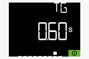 Anzeige der Zeit in Sekunden zu TG auf Display Hager Auslöseeinheit sentinel LI/LIS/LSIG für offene Leistungsschalter Produktfamilie HW+
