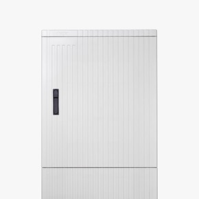 Frontalansicht Anschlusssäule/Verteilerschrank Hager Verteilersysteme für den Außeneinsatz