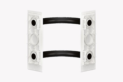 Frontalansicht Hager ZM01AAR Doppel-Eckverbinder zur Verbindung zweier univers Z Zählerschränke/Schaltschränke