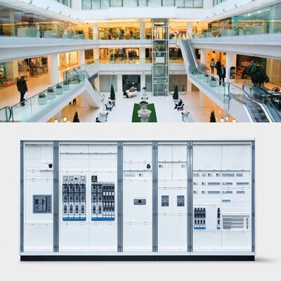 Beispielanwendung Hager univers N Hochstromsystem für Einkaufszentrum