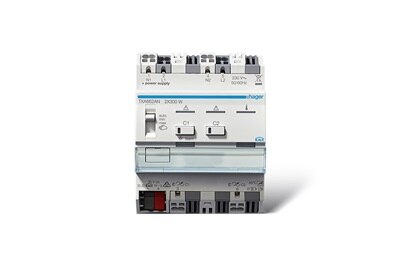 Frontalansicht Hager TXA662AN KNX easy Universal-Dimmaktor 2-fach zur Lichtsteuerung