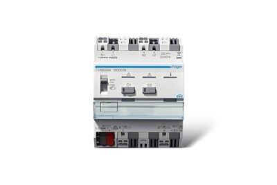 Frontalansicht Hager TYA662AN KNX Universal-Dimmaktor 4-fach zur Lichtsteuerung