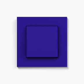 Lichtschalter mit Rahmen in Farbe cobalt matt