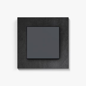 Lichtschalter mit Rahmen in Slate Stone matt