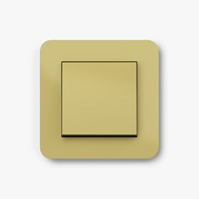 Lichtschalter mit Rahmen in Farbe gold matt