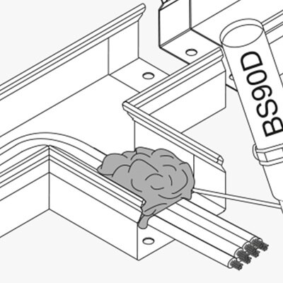 Illustration vom Brandschutz-Schaum BS90