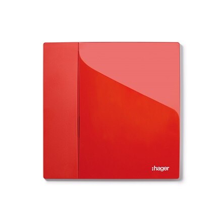 Beka Funk-Innensirene RFS100D in Rot für Branderkennungsanlagen, Frontansicht glänzendes Gehäuse