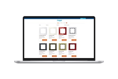 Laptop mit dem Berker Bestellkonfigurator