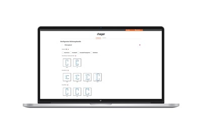 Laptop mit Online-Konfigurator für Brüstungskanalsysteme