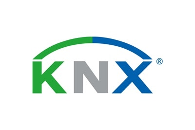 KNX-Logo als Repräsentation eines Standards für Gebäudeautomation und Steuerungssysteme