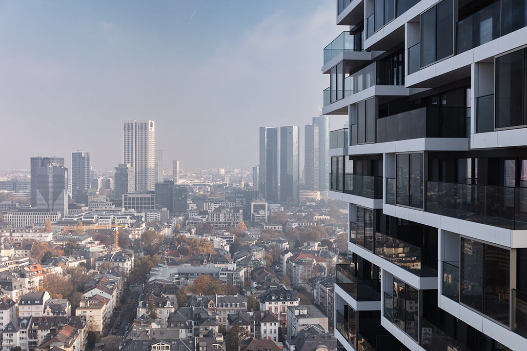 Ansicht vom Hybridturm ONE FORTY WEST in Frankfurt/Main