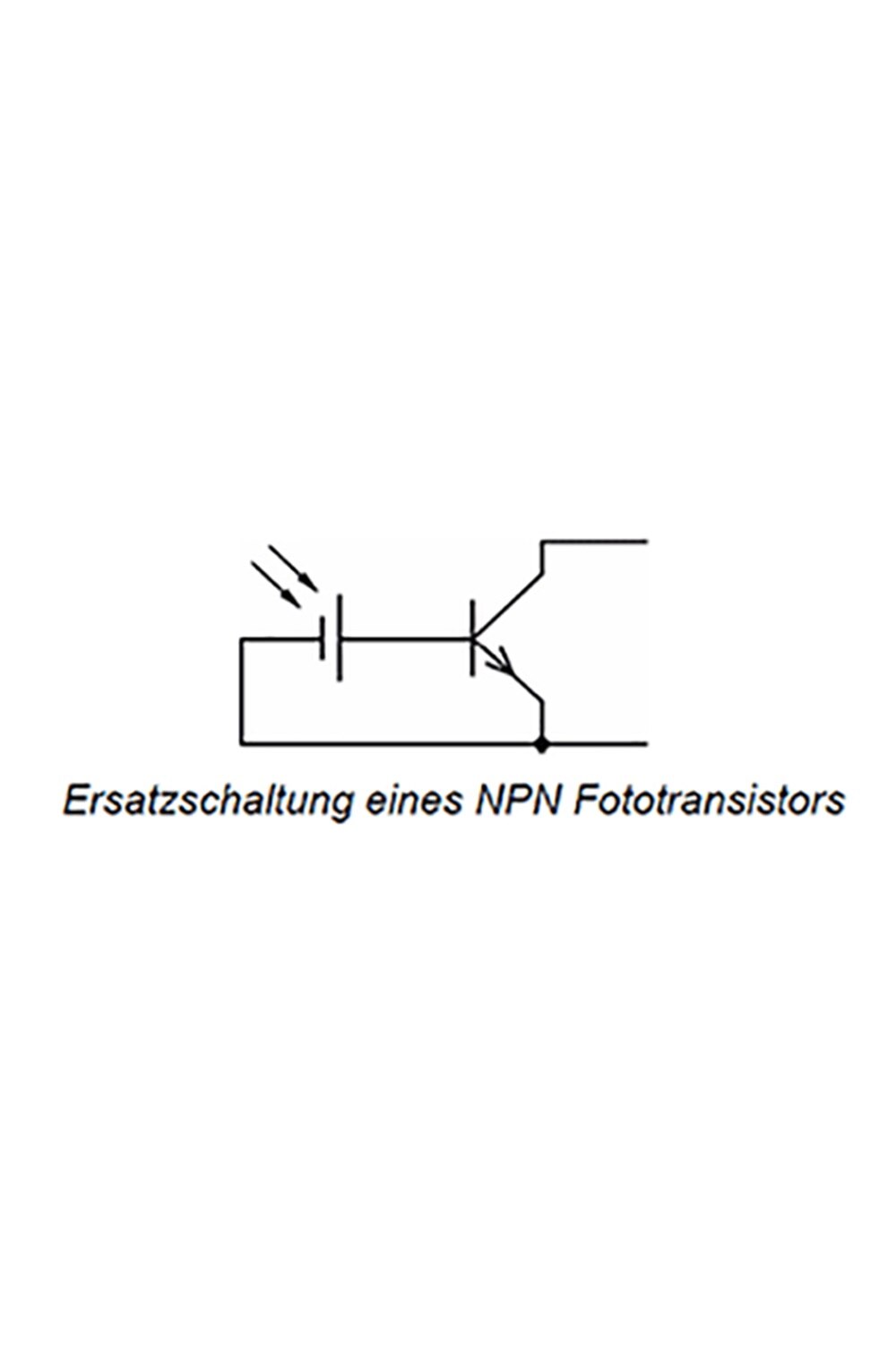 Erstazschaltung eines NPN Fototransitors.