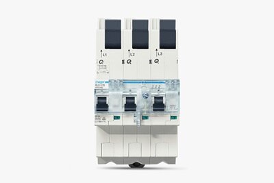 Frontansicht SLS-Schalter HTS335E , 3 polig E-Charakteristik 35 A