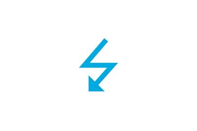Icon eines Blitzes, Sinnbild für elektrische Energie.