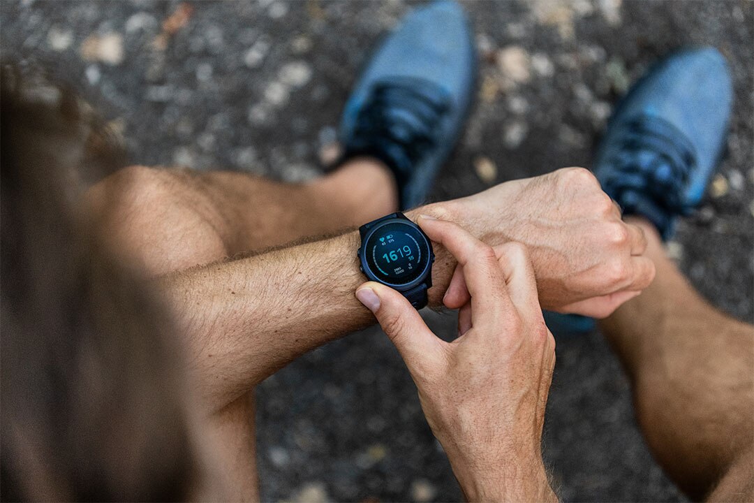 jogger with a smart watch