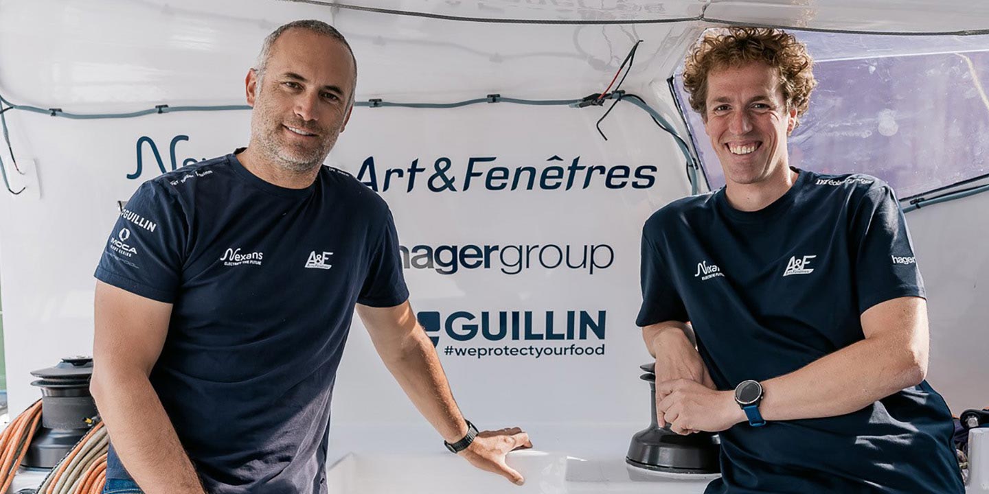 Hager Group Fabrice Amedeo embarks German Navigator Andreas Baden on Transat Jacques Vabre