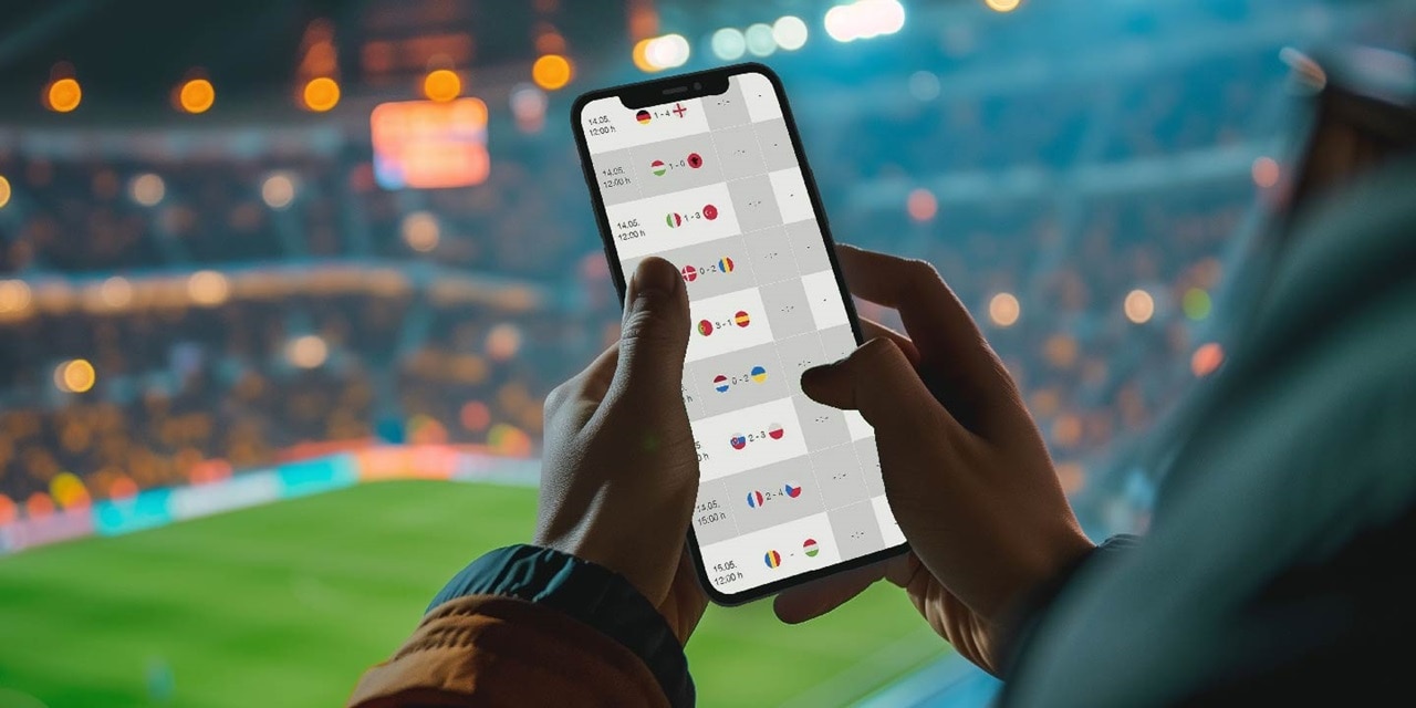 man on mobile phone predicting soccer scores3