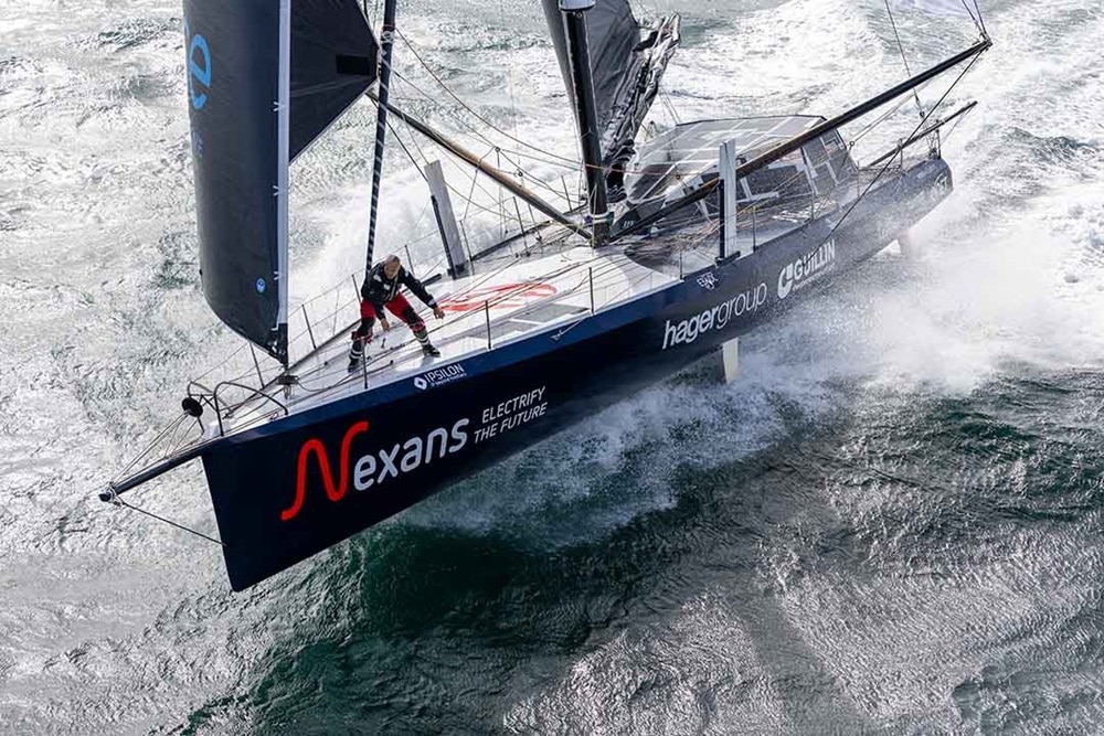 Fabrice Amedeo on his boat