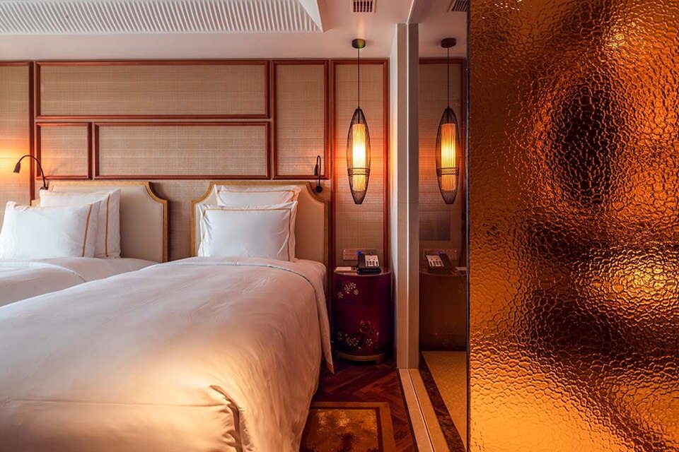 Hager Group Hotel bedroom in golden colours